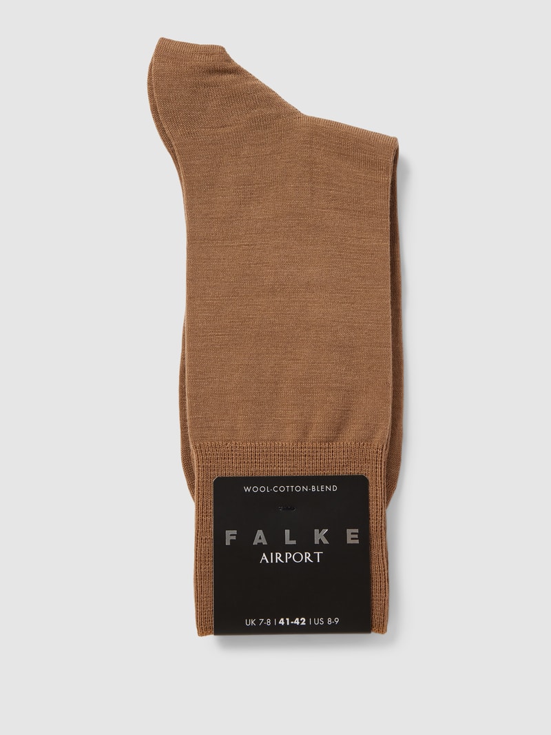 Socken mit elastischem Rippenbündchen Modell 'AIRPORT' in camel