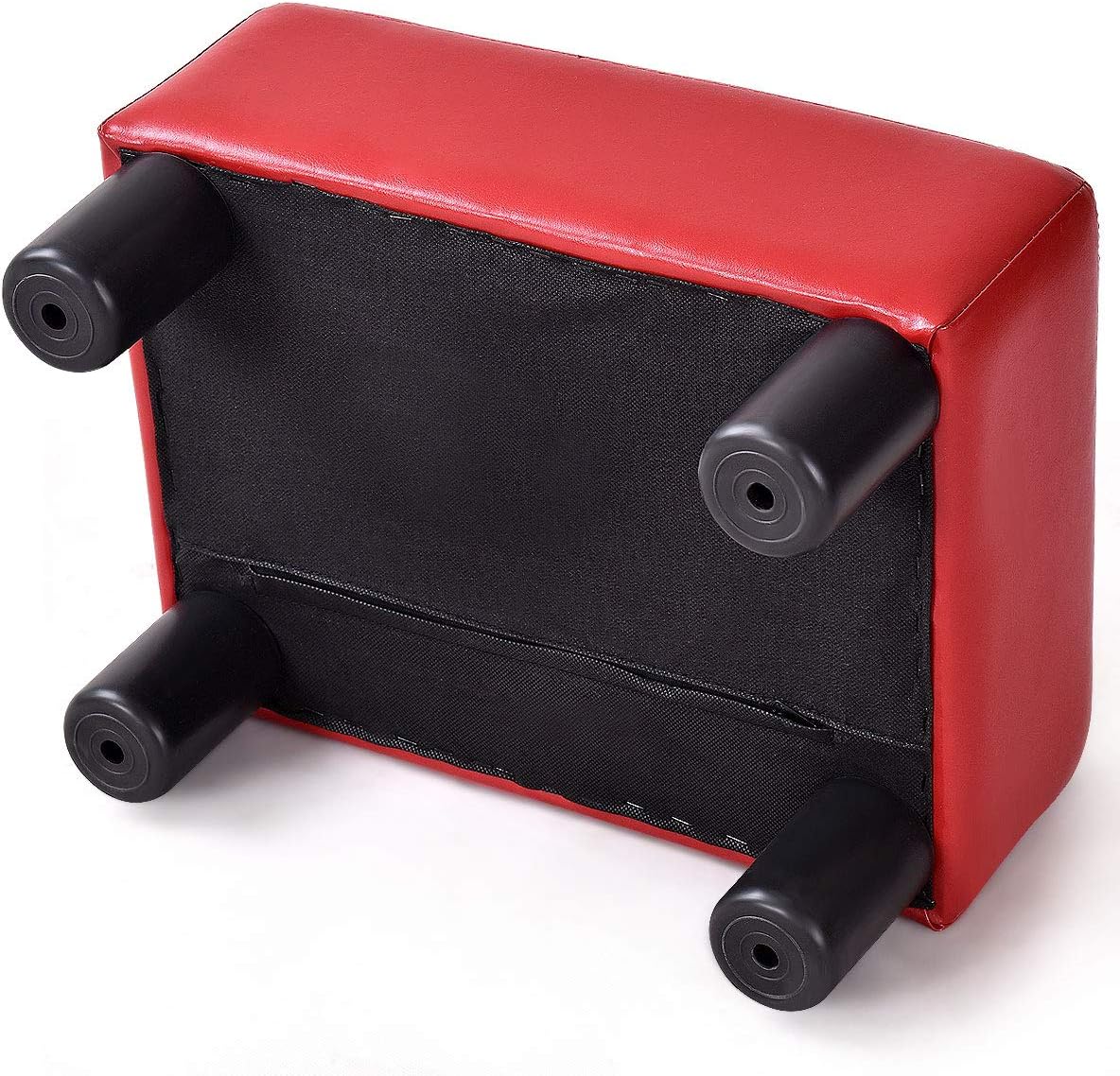 Costway COSTWAYKleiner Fußhocker, Hocker aus Kunstleder