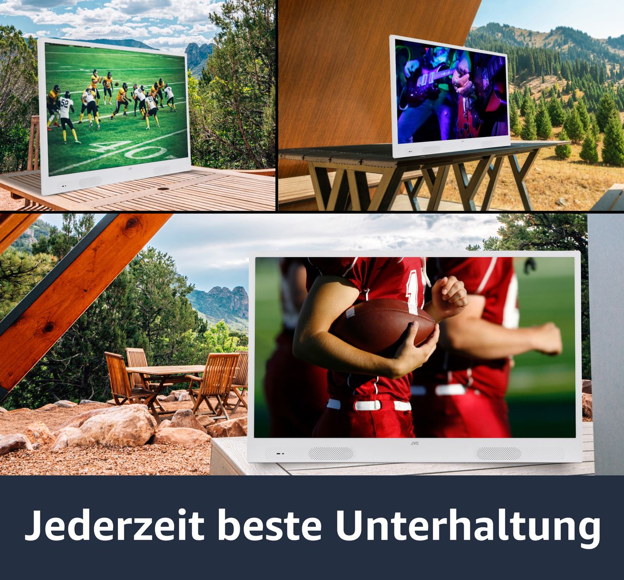 JVC LT-32VHP256W 32 Zoll Fernseher tragbar (HD Smart TV, Triple-Tuner, Bluetooth) inkl. 6 Monate HD