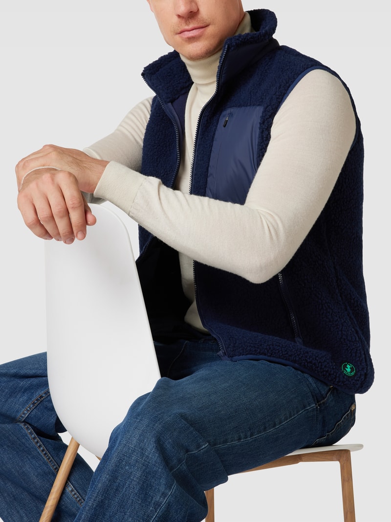 Weste mit Label-Patch Modell 'ISMAEL' in dunkelblau