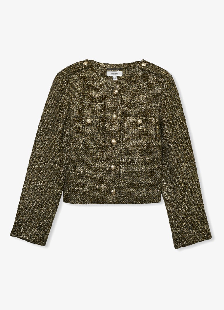 Blazer corto Reiss Wynee con inserti in lurex