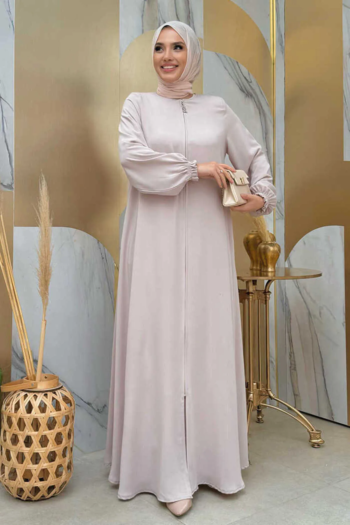 Bym Fashion  Cap & Abaya - Grau - Basic