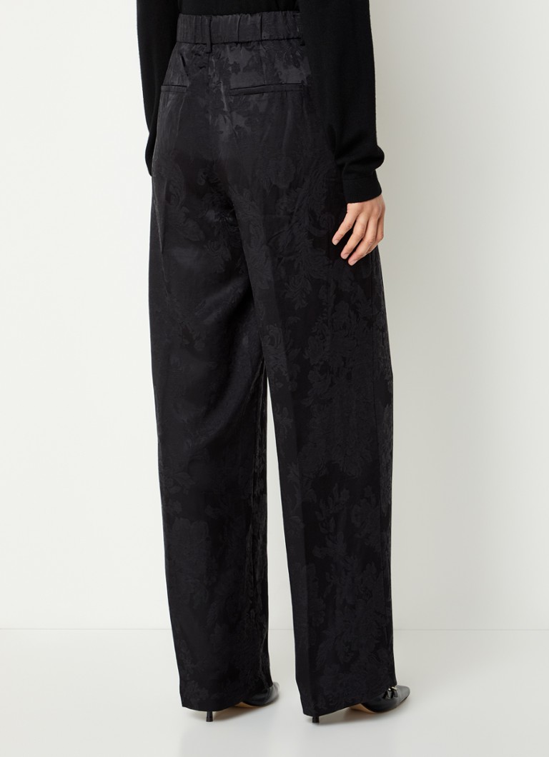 Neo Noir  Emett high waist loose fit pantalon in linnenblend