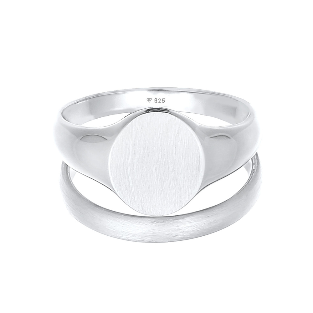 KUZZOI KUZZOI Bague Bague de signalisation pour homme - Ensemble de bagues de base à ten Bague