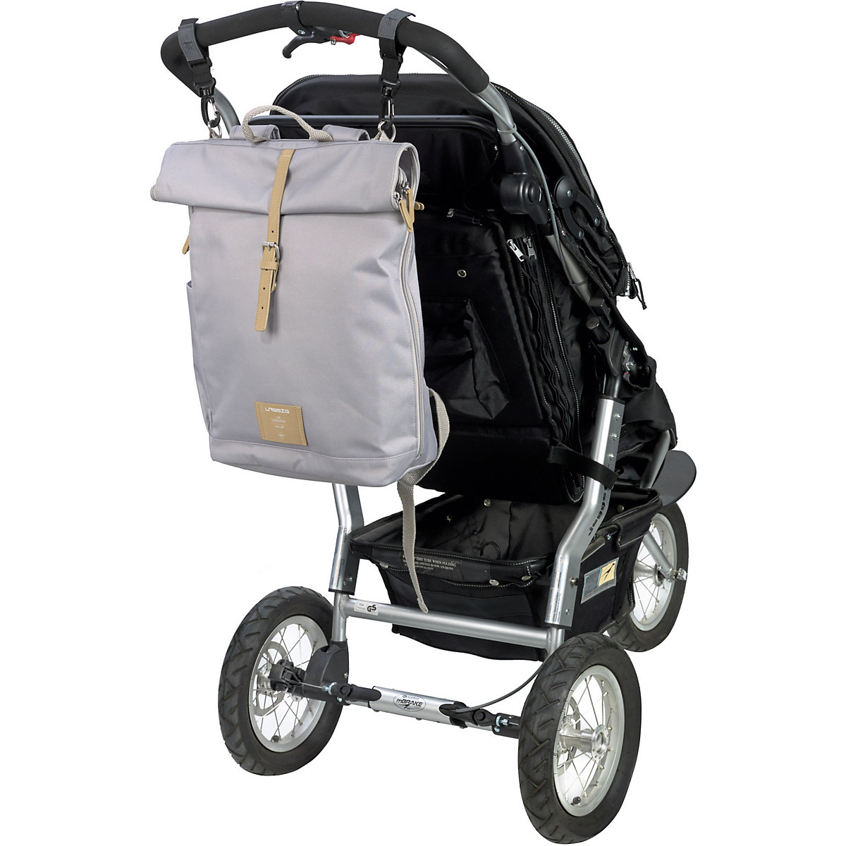 Wickelrucksack Rolltop grey, inkl. Zubehör & Wickelunterlage