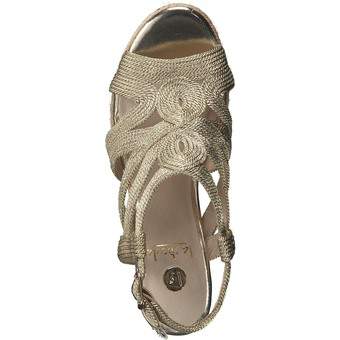 La Strada Keilsandale in gold