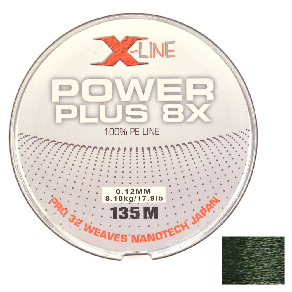 X-Line Power Plus 8x Împletitură Verde 135m
