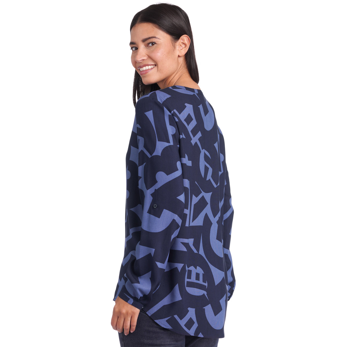 Damen Bluse mit Allover-Print