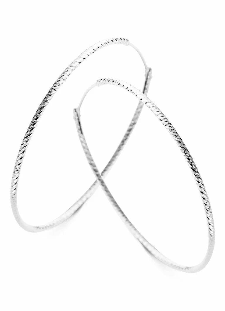 Casa Jewelry Tuscana silver hoop earrings