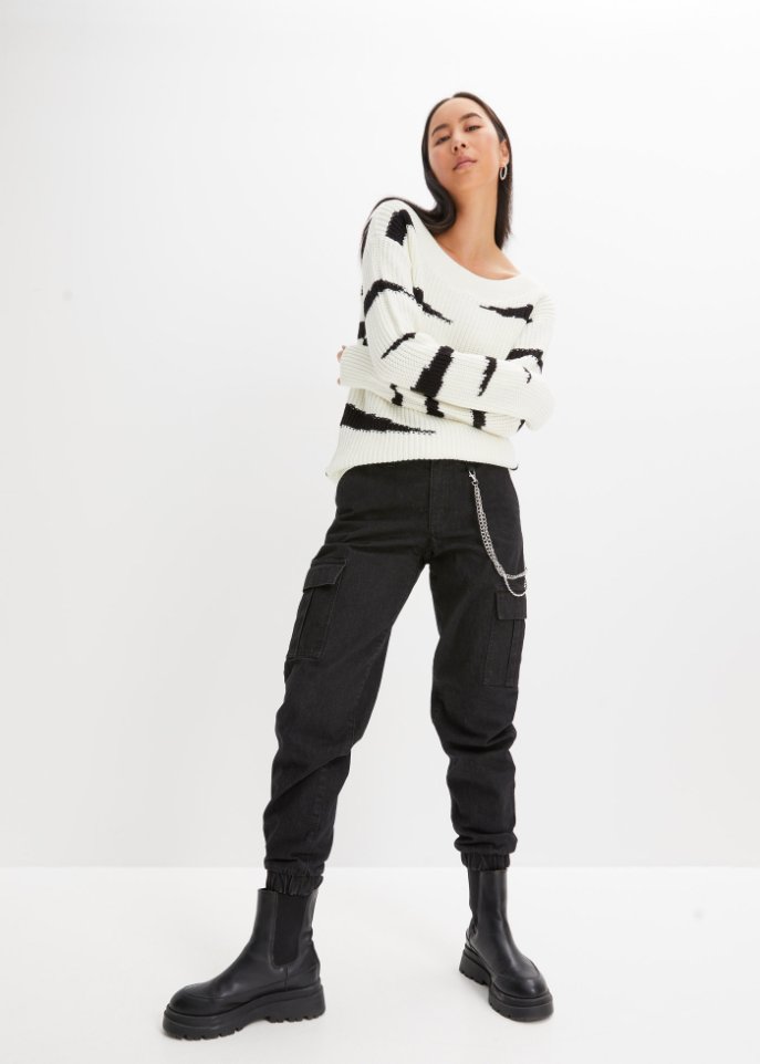 Pullover gerippt