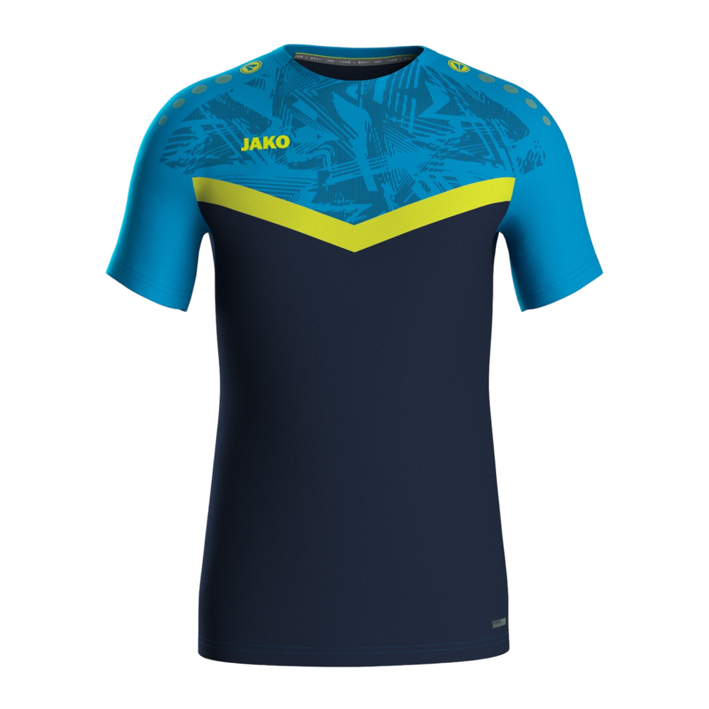 JAKO Iconic T-Shirt Blau Gelb F914