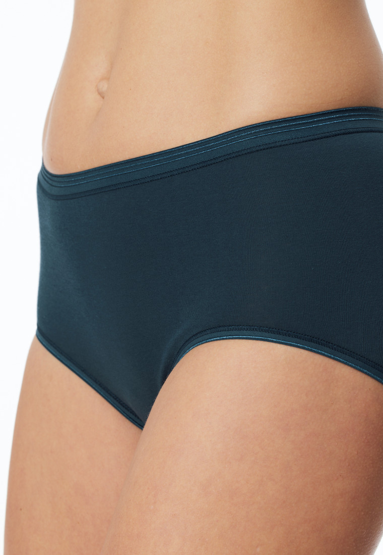 Midi-Slip Feinripp dunkelblau - Luxury
