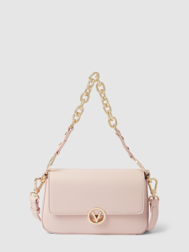 Schultertasche mit Label-Detail Modell 'JULY' in rosa