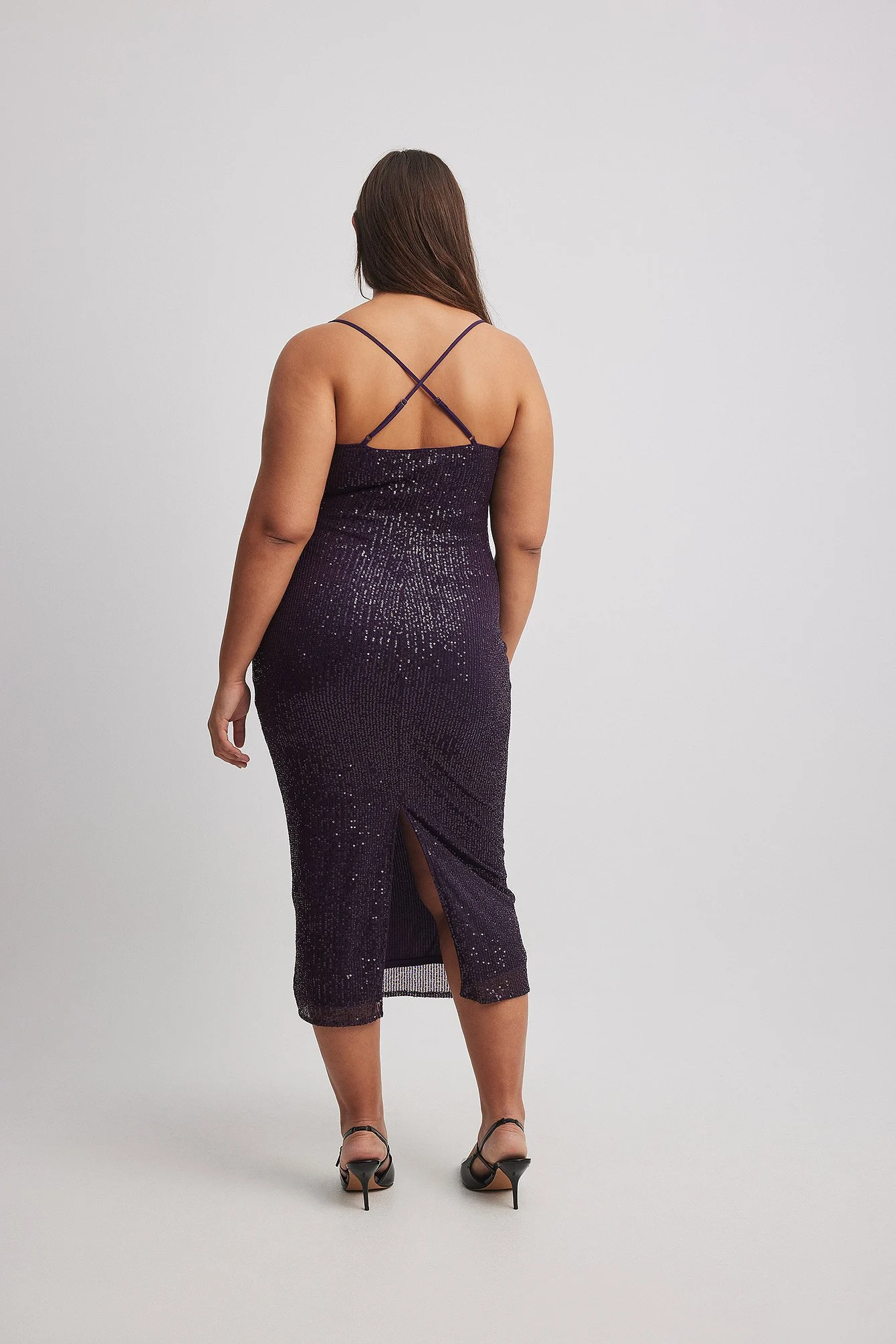 Midikleid mit Pailletten