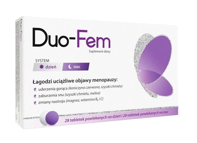 Duo-Fem, Ανακούφιση από τα Συμπτώματα της Εμμηνόπαυσης, Δισκία Ημέρας + Δισκία Νύχτας