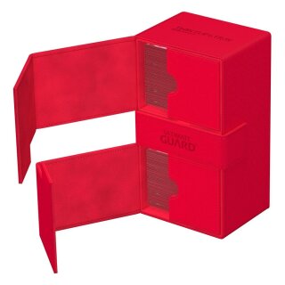 Ultimate Guard Twin Flip`n`Tray 200+ XenoSkin Monocolor - Rot