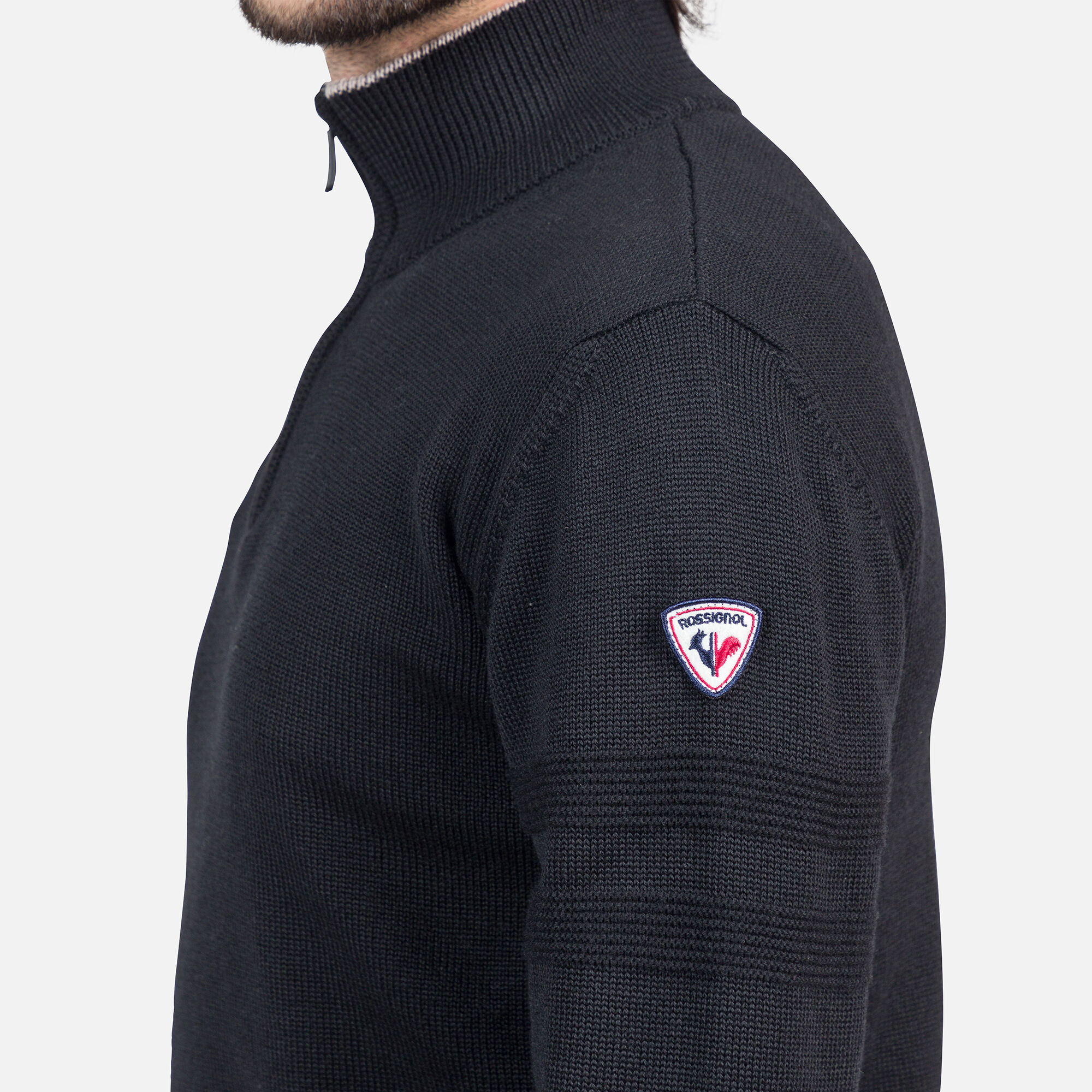 Pull en maille à demi-zip homme