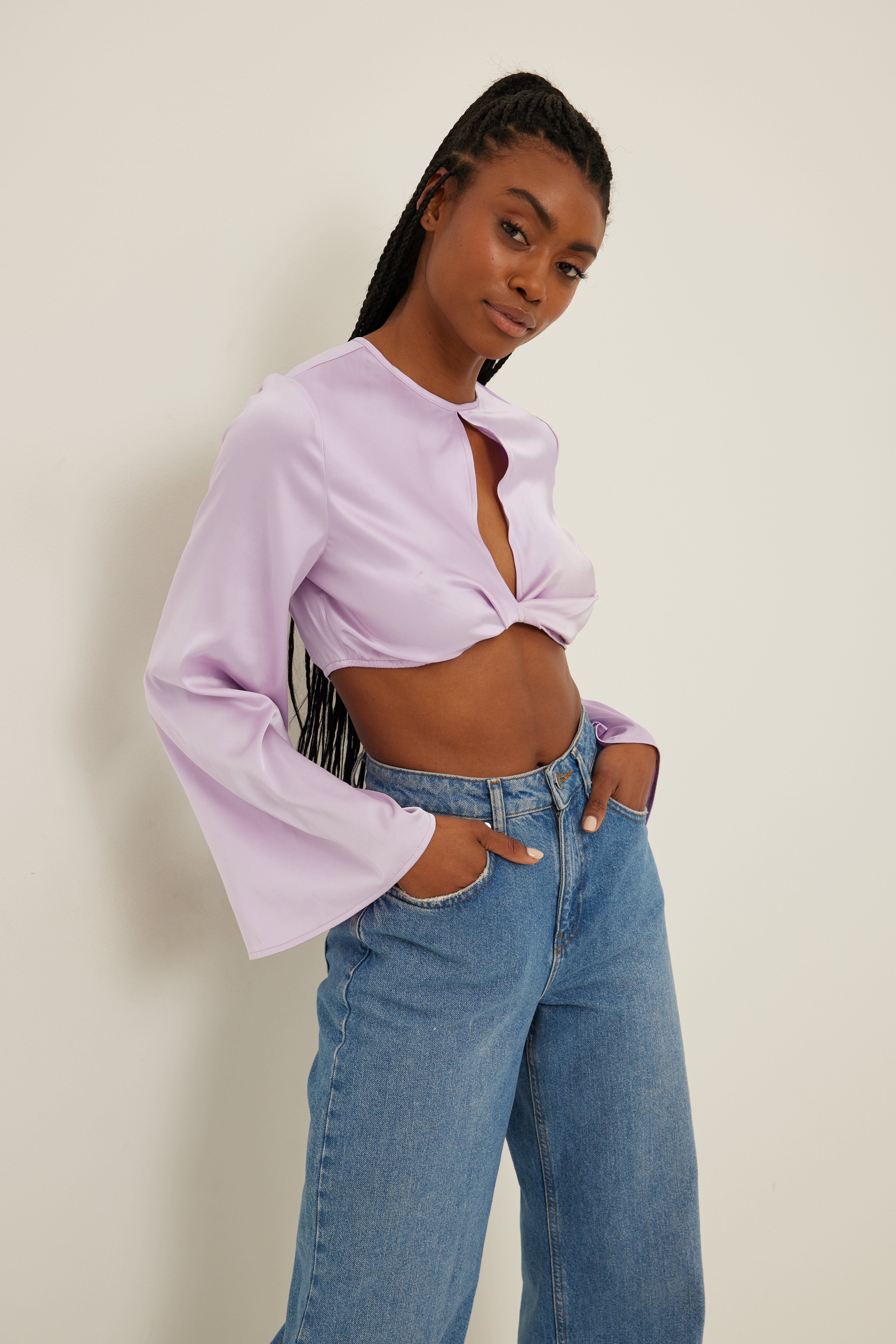 Bauchfreie Bluse