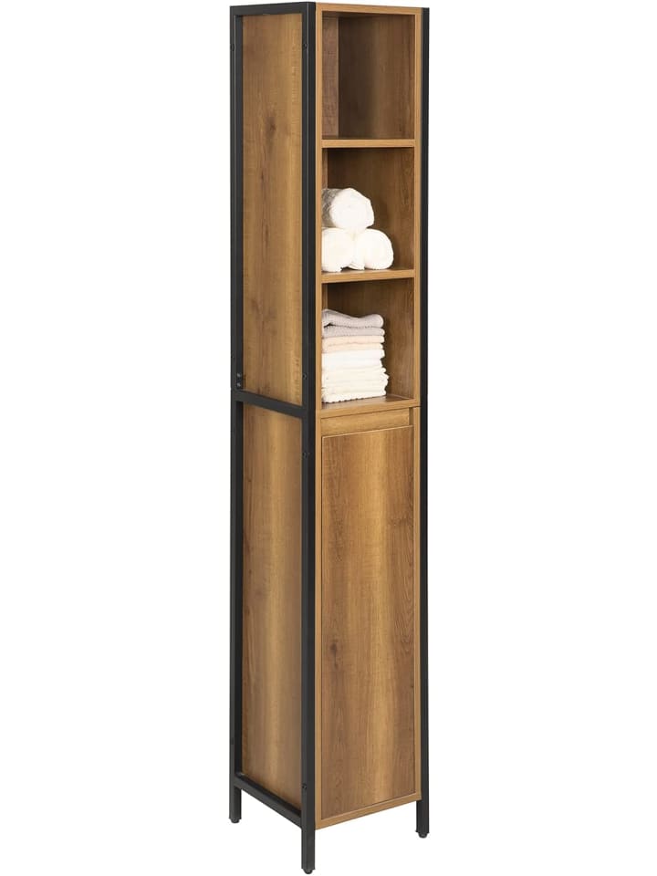 SoBuy Badezimmer-Hochschrank in Braun - (B)30 x (H)168 x (T)28cm günstig kaufen onesize