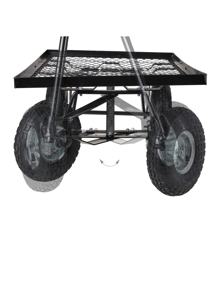 relaxdays Handwagen in Schwarz - (B)51 x (H)34,5 x (T)96 cm günstig kaufen onesize