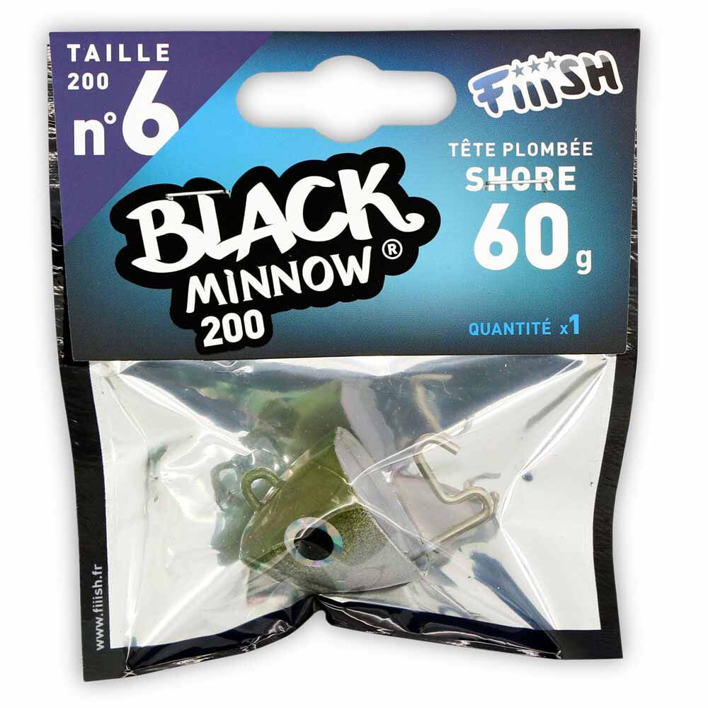 Jig head fiiish black minnow 200 shore 60g (x1)