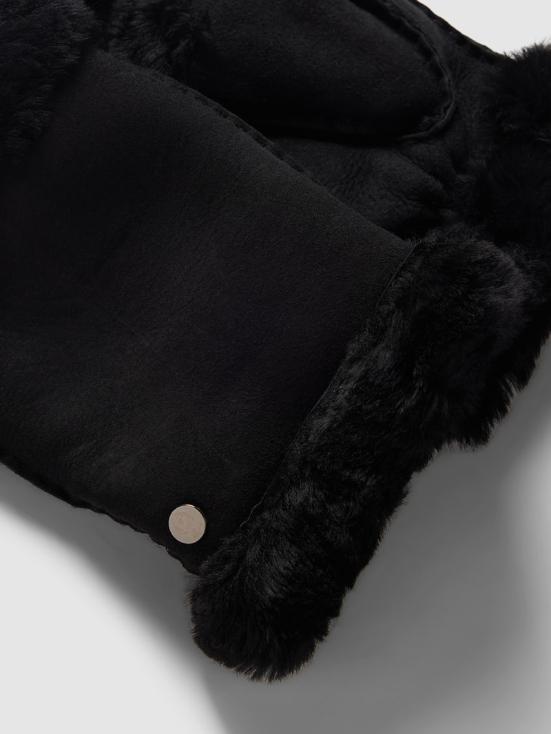 Handschuhe mit Label-Detail in schwarz