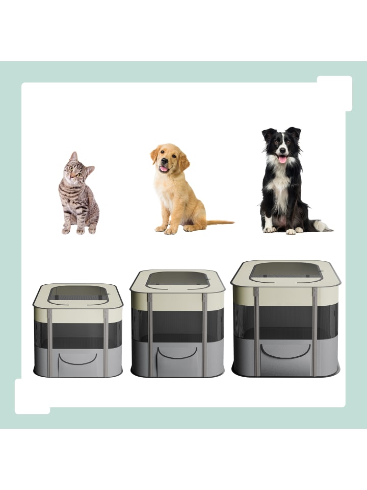 relaxdays Welpenauslauf in Mehrfarbig - (B)90 x (H)60 x (T)68 cm günstig kaufen onesize