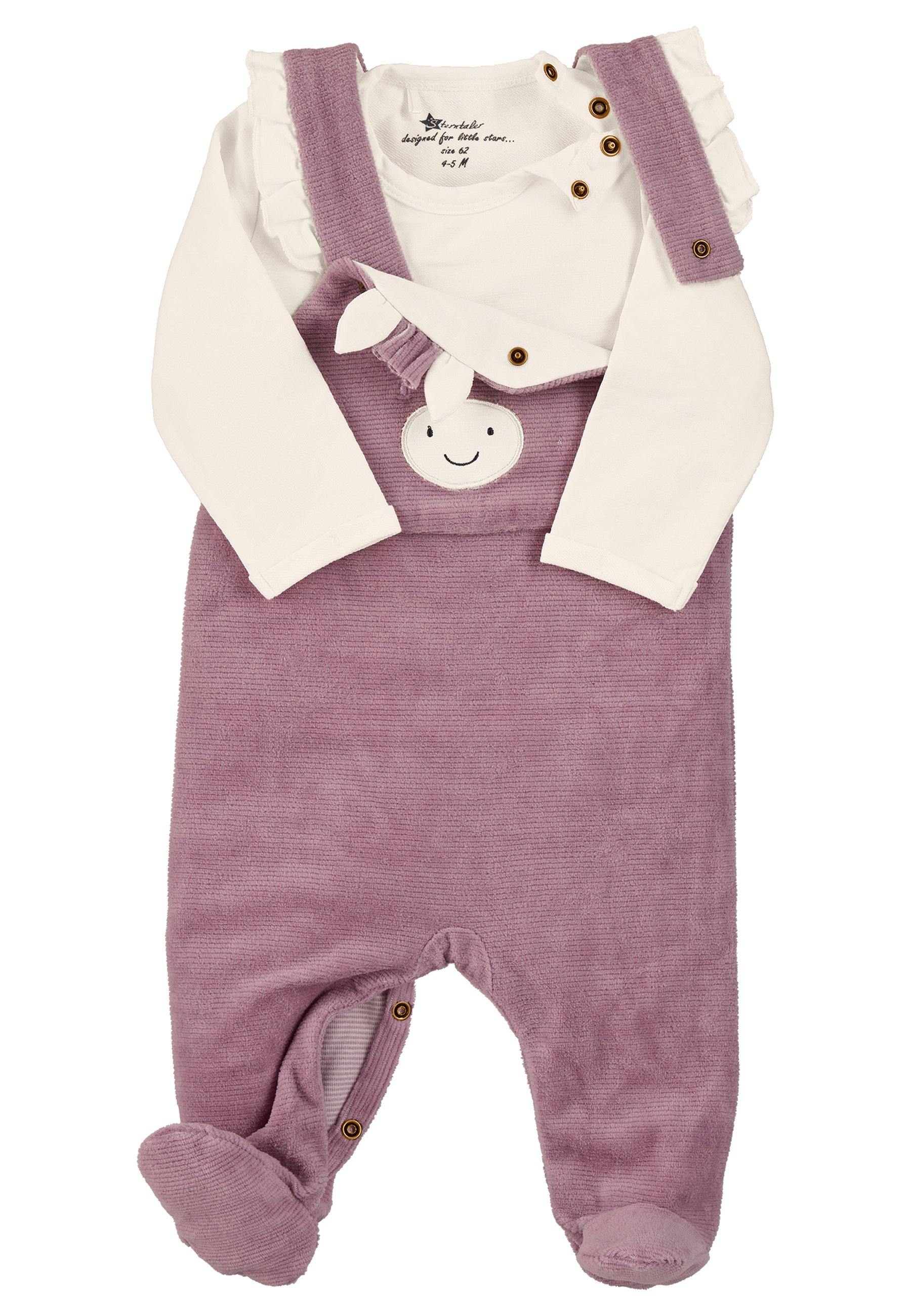 Strampler-Set Nicki Pony Pauline in Lila und Ecru