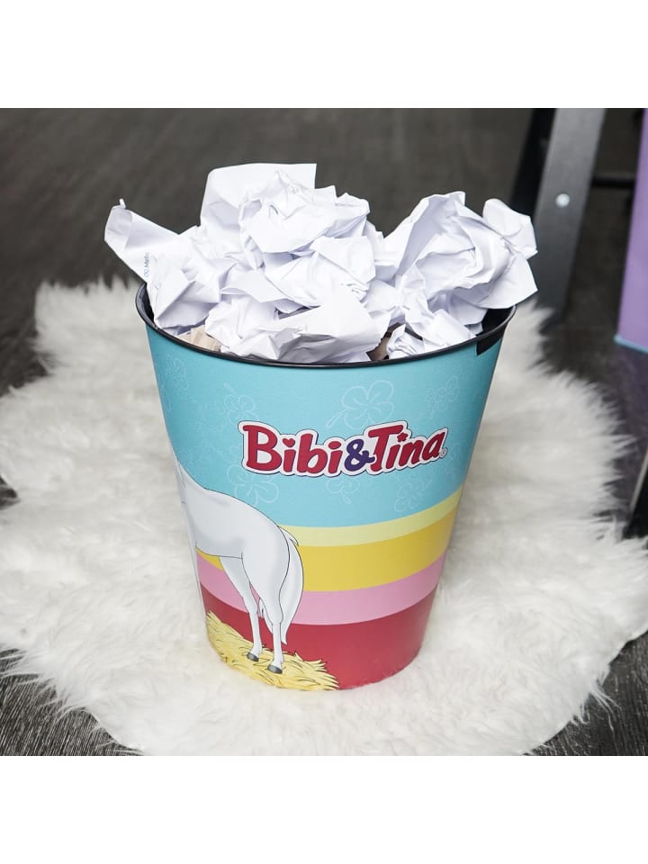 Geda Labels Papierkorb Bibi und Tina in Blau - 10 Liter günstig kaufen onesize