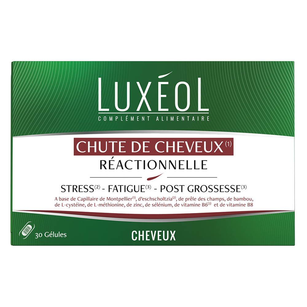 Luxéol LUXÉOL CHUTE CHEVEUX RÉACTIONNELLE (gélules) Complément alimentaire