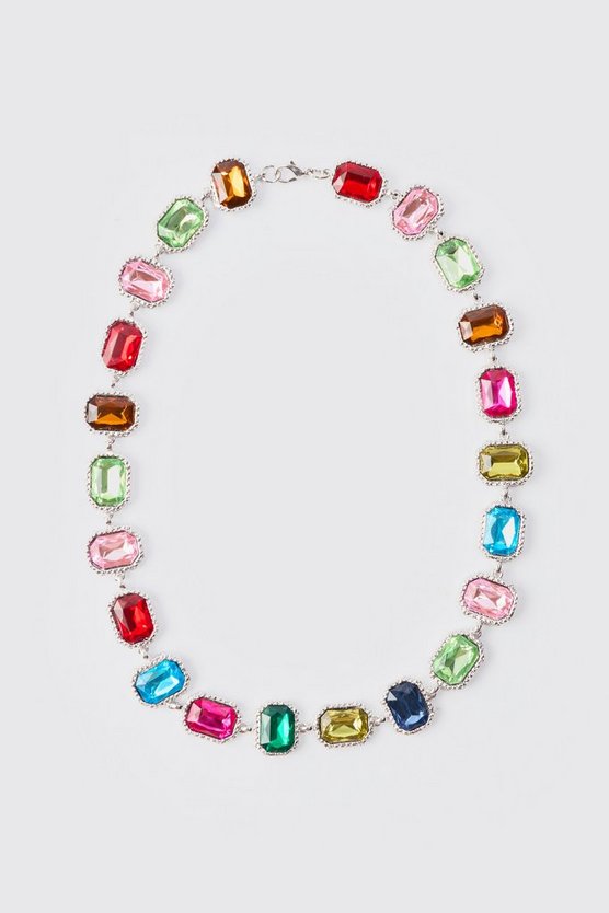Bunte Halskette mit Stein
