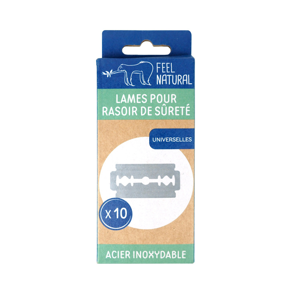 feel natural Boîte 10 lames universelles pour rasoirde sécurité en bambou - Feel Natural ACCESSOIRE