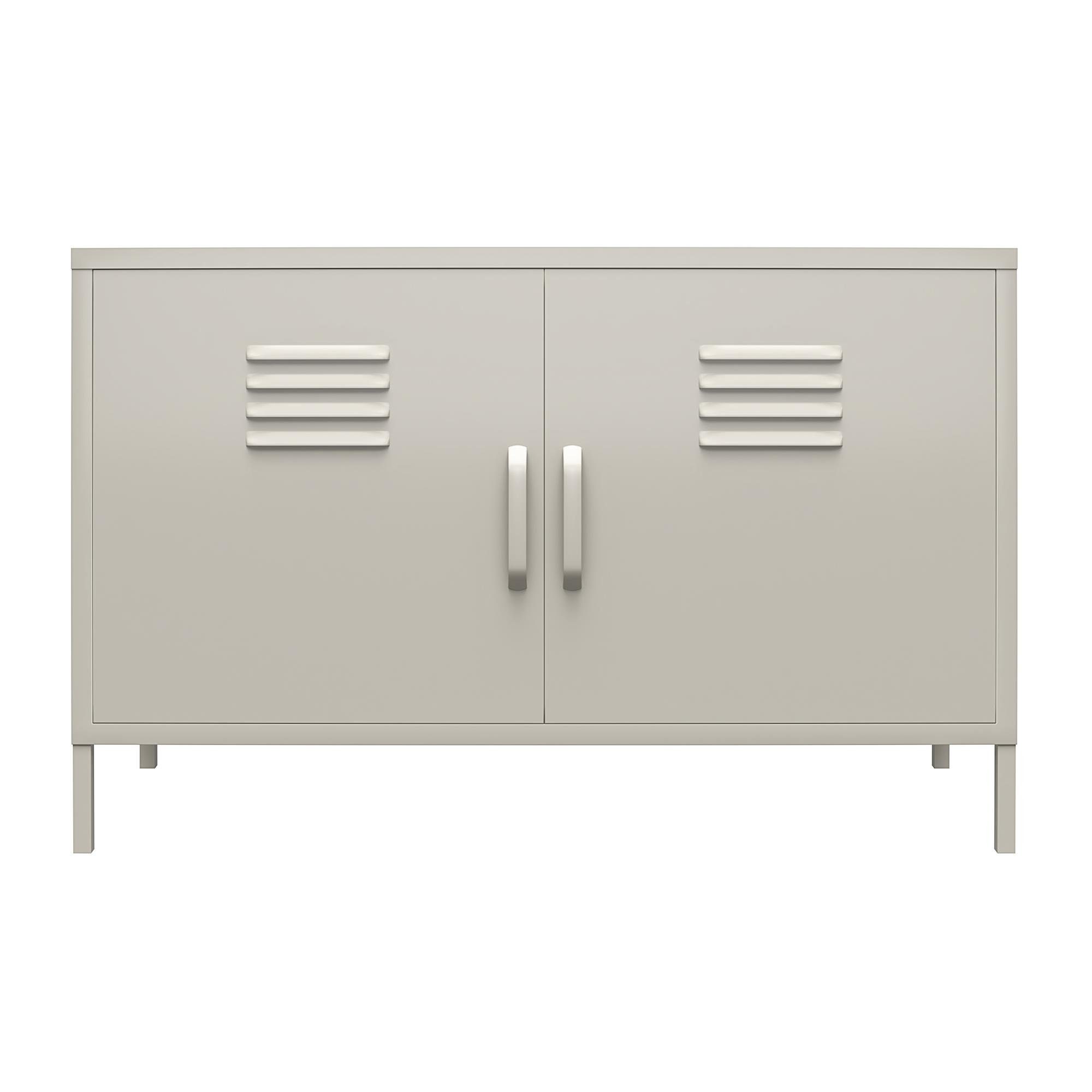 loft24 Sideboard Bradford, Anrichte, Spint Schrank, 2 Türen, Metall, Retro Look, Breite 100 cm