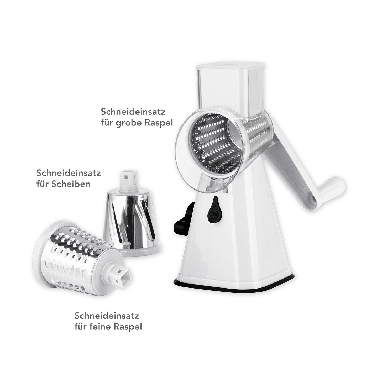 MAXXMEE Allesschneider MAXXMEE Multi-Schneider Spin Slicer 6-tlg. weiß