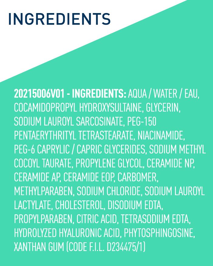 Nettoyant visage moussant. Gel nettoyant moussant pour peaux normales à grasses.