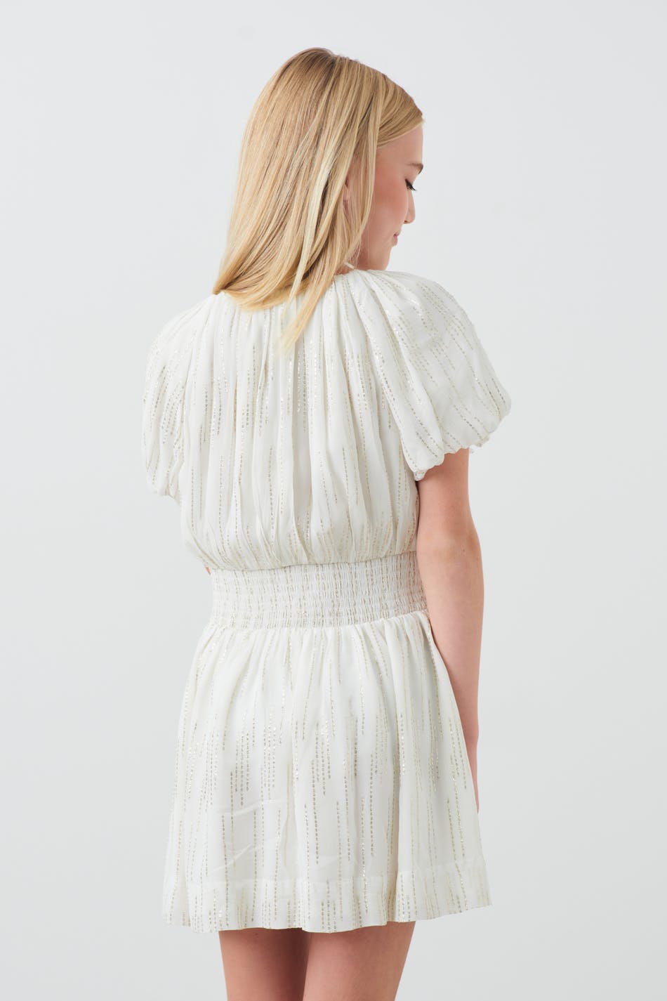 Y puff sleeve dress