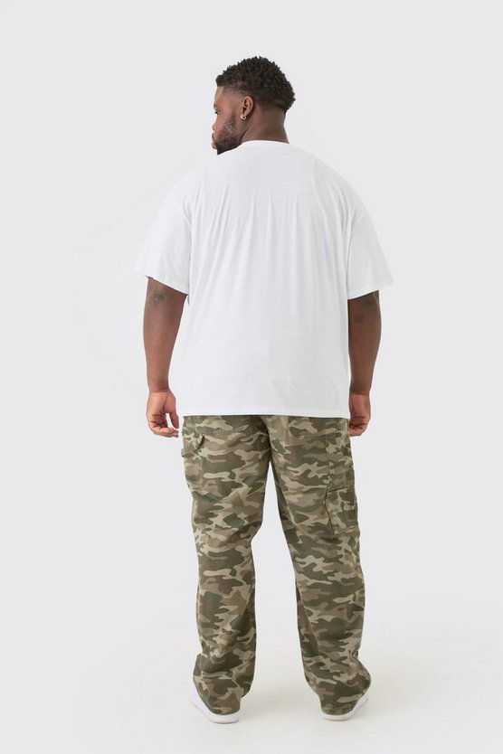 Plus Oversize T-Shirt mit Cherry Würfel Stickerei