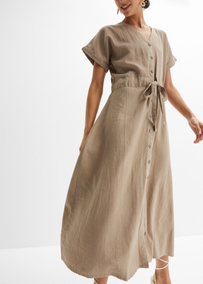 Kleid aus Leinenmischung