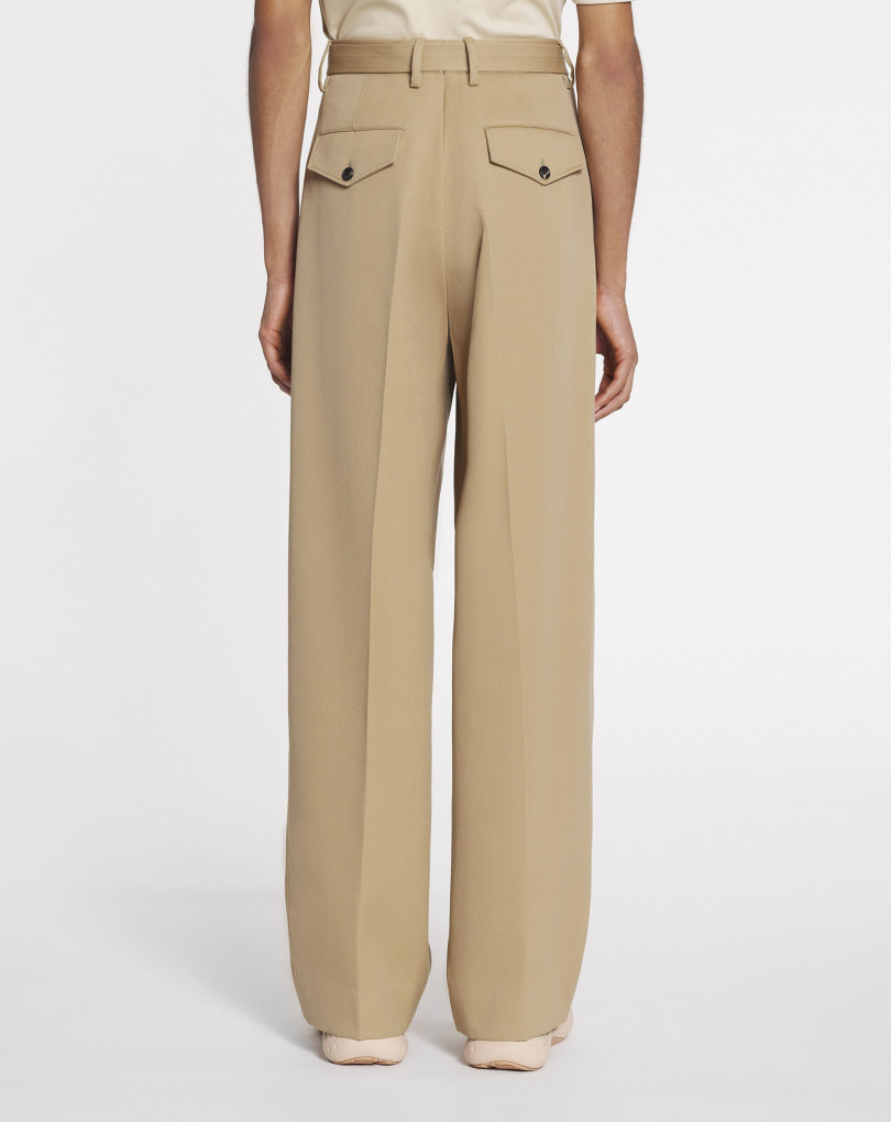PANTALON LARGE À DOUBLE PLIS