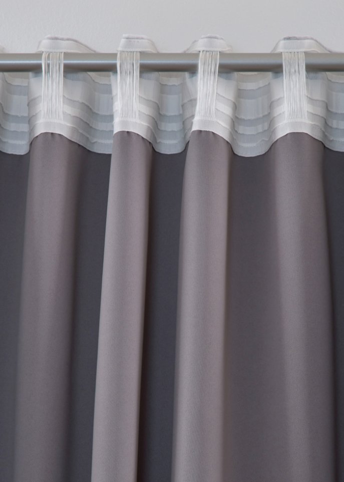 2-lagiger Verdunkelungsvorhang mit recycelter Polyester (1er Pack)