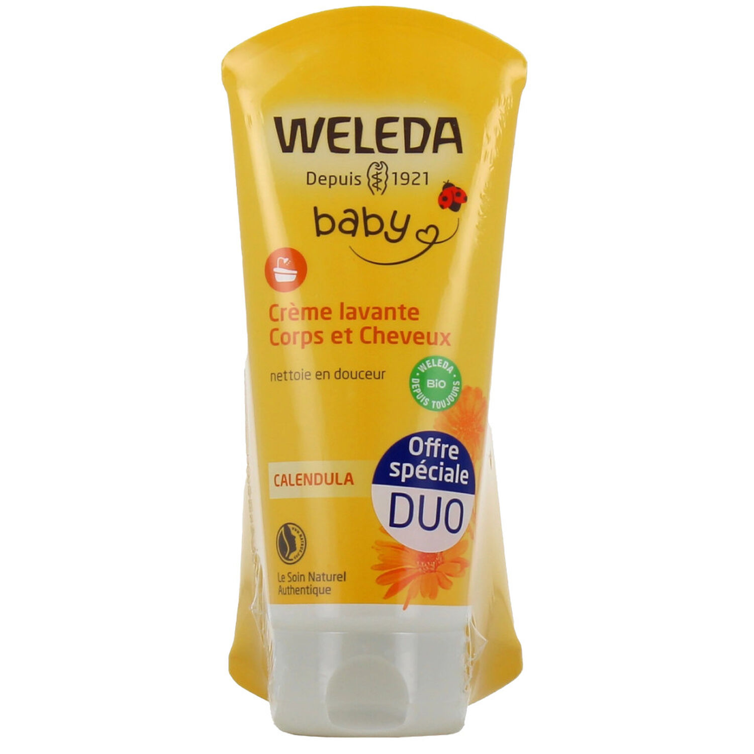 Weleda Baby Calendula Crème Lavante Corps et Cheveux 2x200 ml