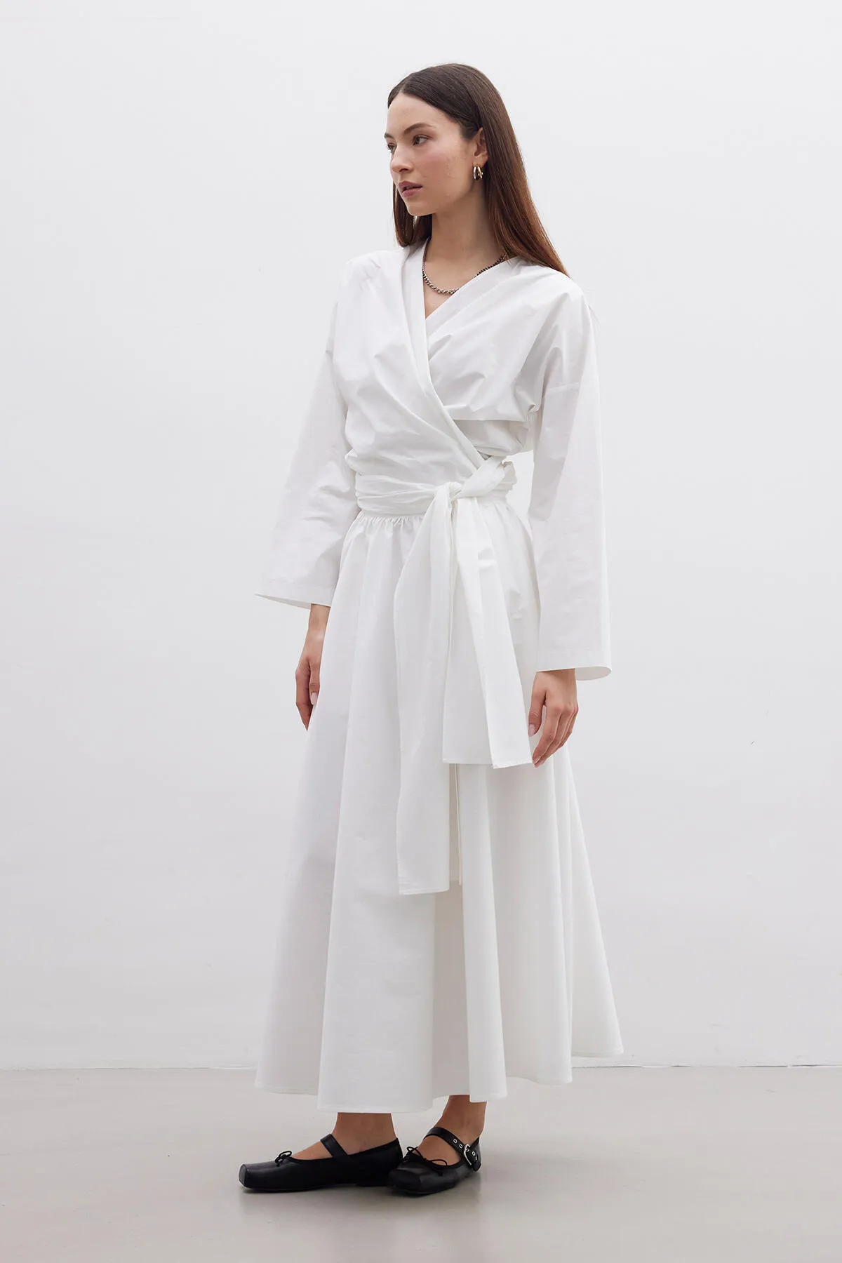 Manuka  Premium-Hemd im Kimono-Stil, ECRU