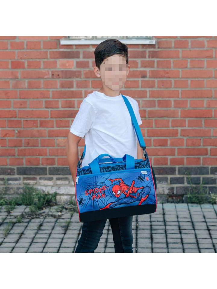 Spiderman Spiderman Sporttasche für Kinder Robuste Tasche für Turnen, in Blau günstig kaufen 35 cm