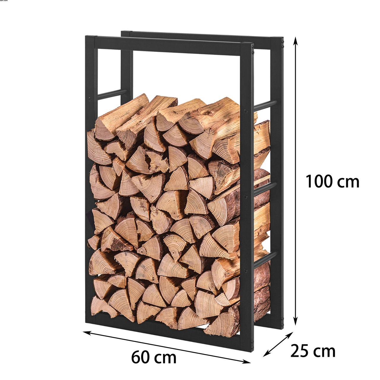 TOP MULTI Brennholzregal Kaminholzablage Kaminholzregal 100x60x25cm