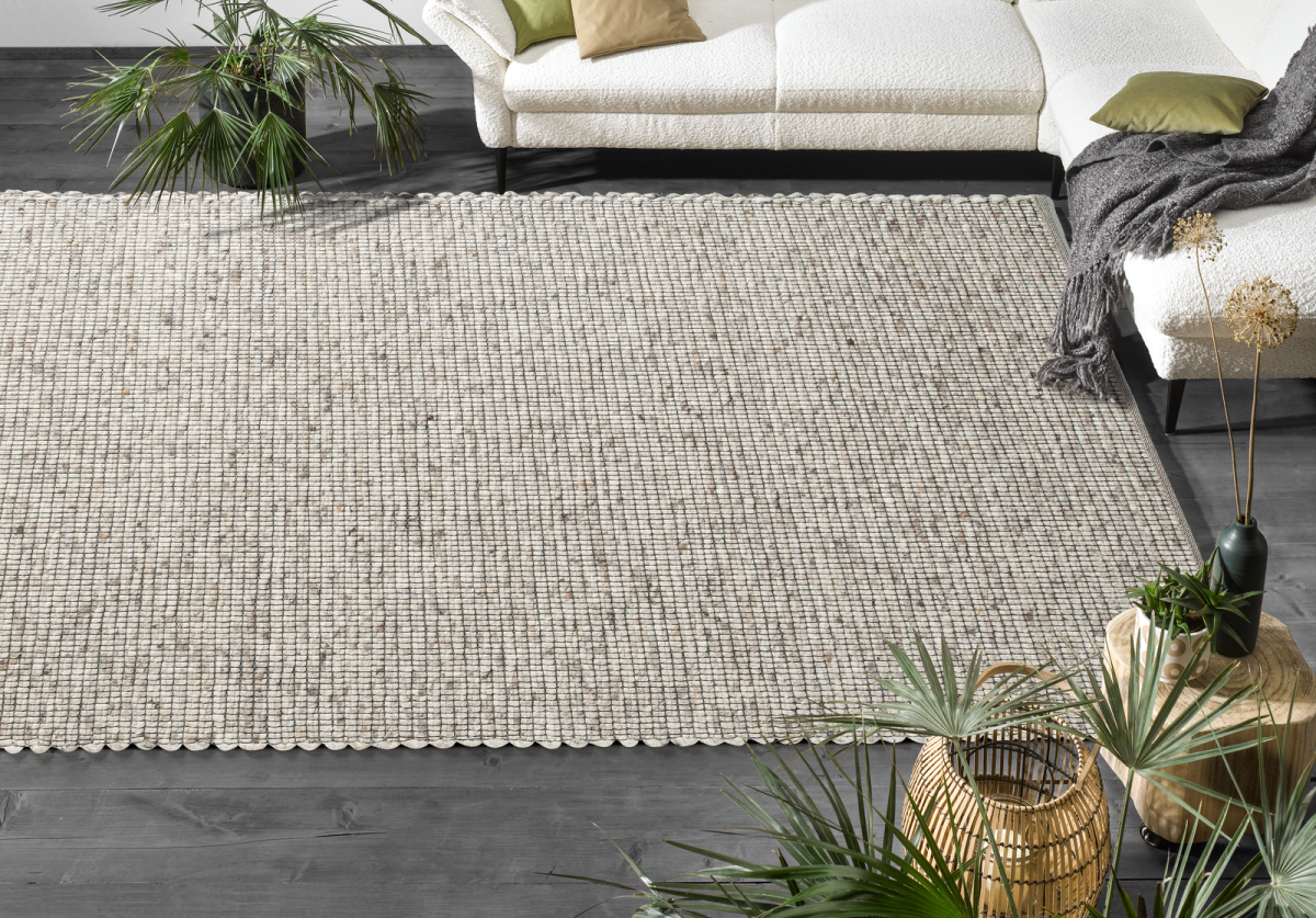 Handwebteppich Gonteno Smart Beige 90 x 170 cm