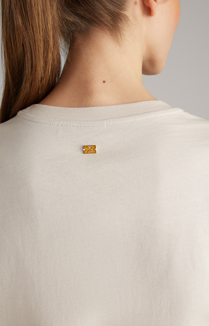 Baumwoll-T-Shirt in Beige