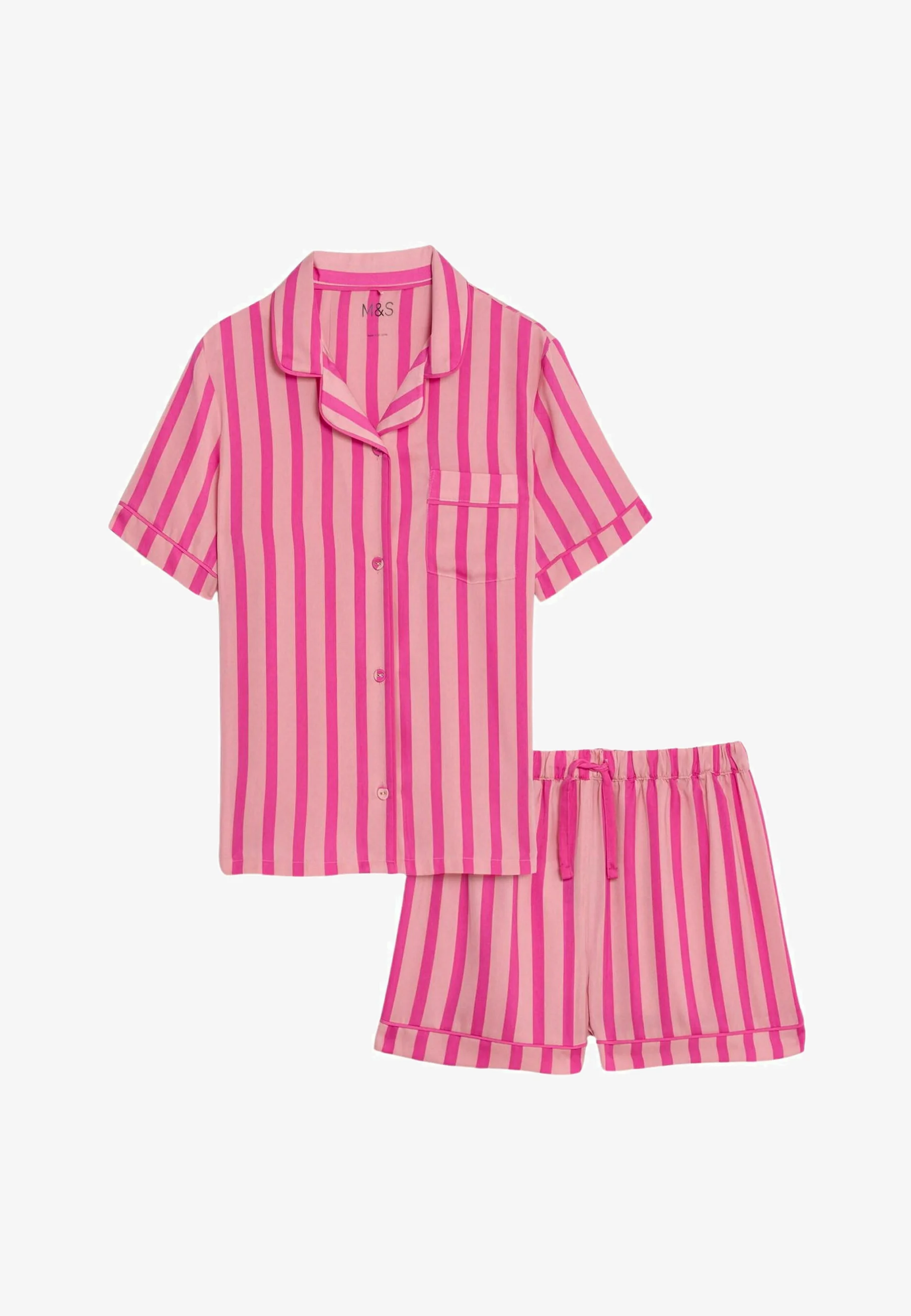 Pijama de rayas de satén de Marks & Spencer