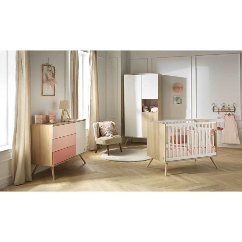 Commode 1 porte et 3 tiroirs Seventies