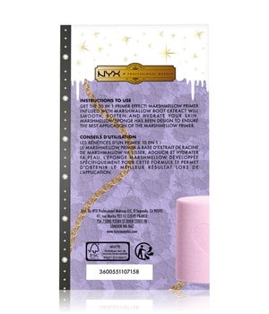 NYX Professional Makeup Make-up Set Mallow Smooth Primer + Mallow Smooth Blender Gesicht Make-up Set-1 Stk