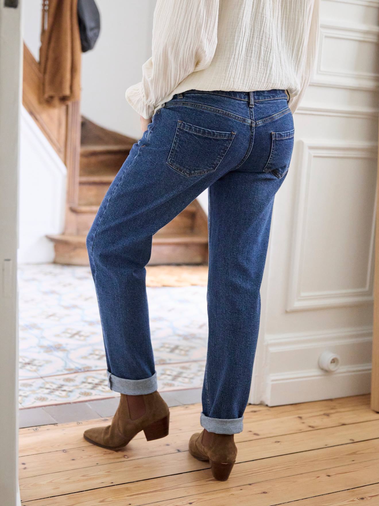 Vertbaudet Umstand-Jeans, Straight-Fit - blue stone